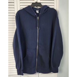 Joe Boxer Hoodie Men’s Medium Navy Blue Zip Front